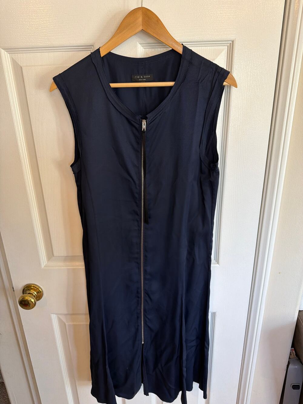 Rag & Bone Navy Front Zip Up Dress Size 6